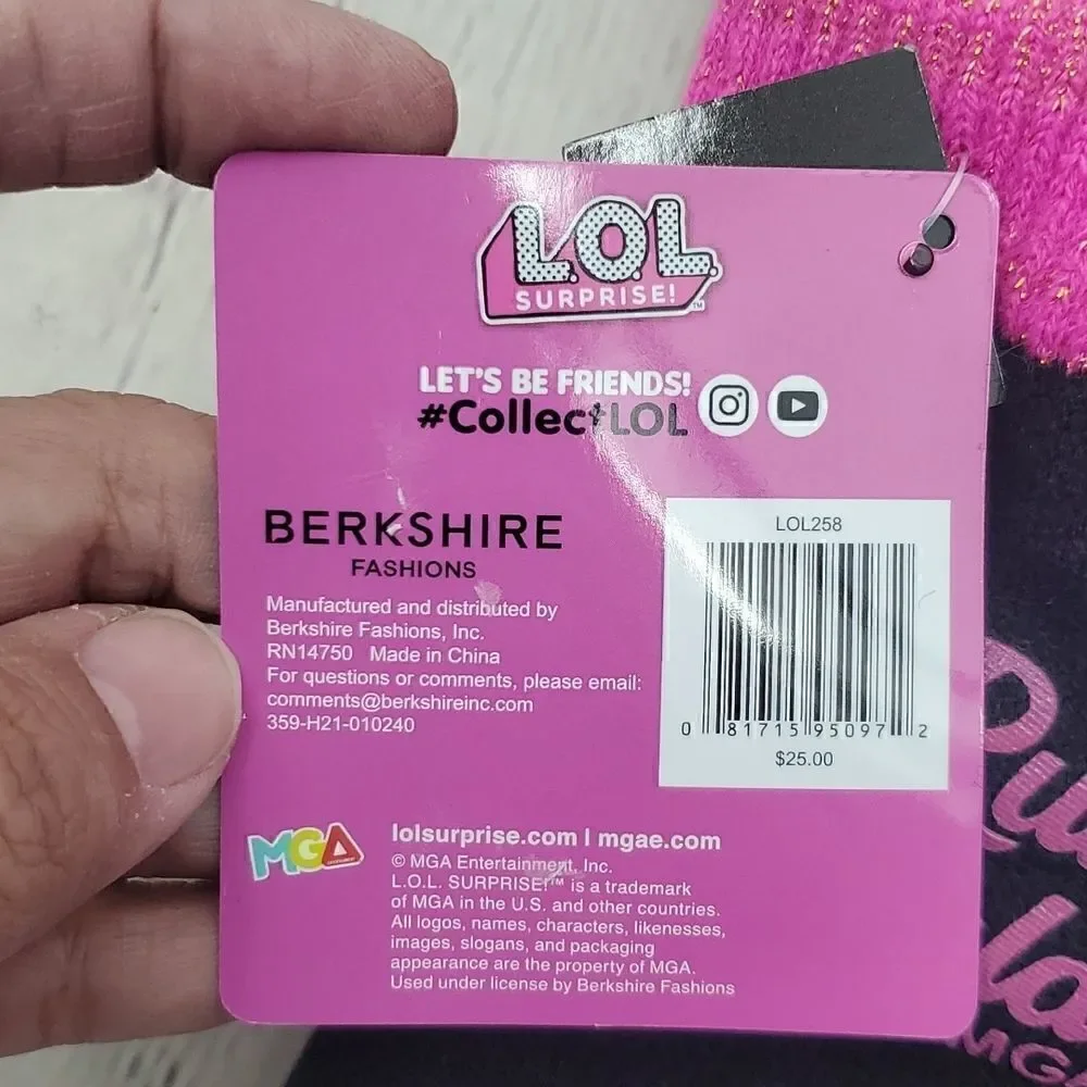 BERKSHIRE Little Girls LOL Surprise Hat & Gloves Set